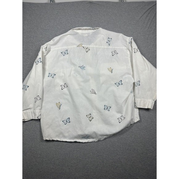 Diane Von Furstenberg‎ Butterfly Print Blouse Size Medium - Picture 6 of 12